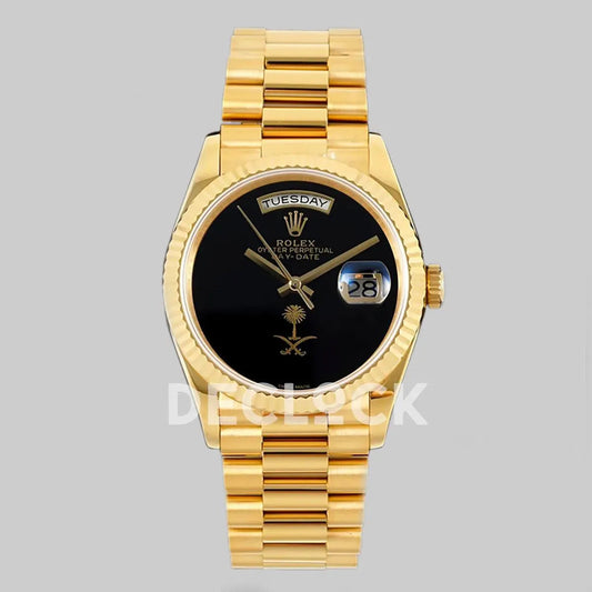 Day-Date 36 128238 Black Dial in Gold Special Edition