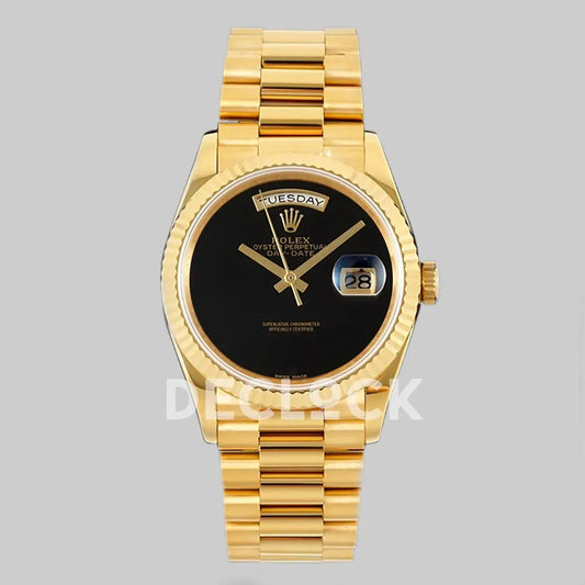 Day-Date 36 128238 Black Dial in Gold