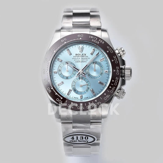 Daytona 116506 Platinum Ice Blue Dial with Diamond Markers