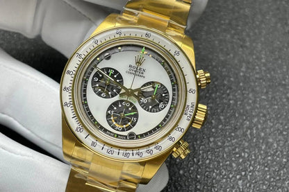 Daytona 116508 Neon Artisans de Genève Unveils White Dial in Yellow Gold