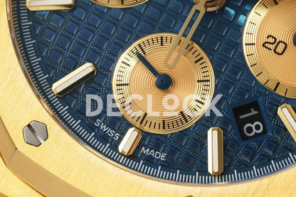 Royal Oak Self-Winding Chronograph Blue Dial in Yellow Gold