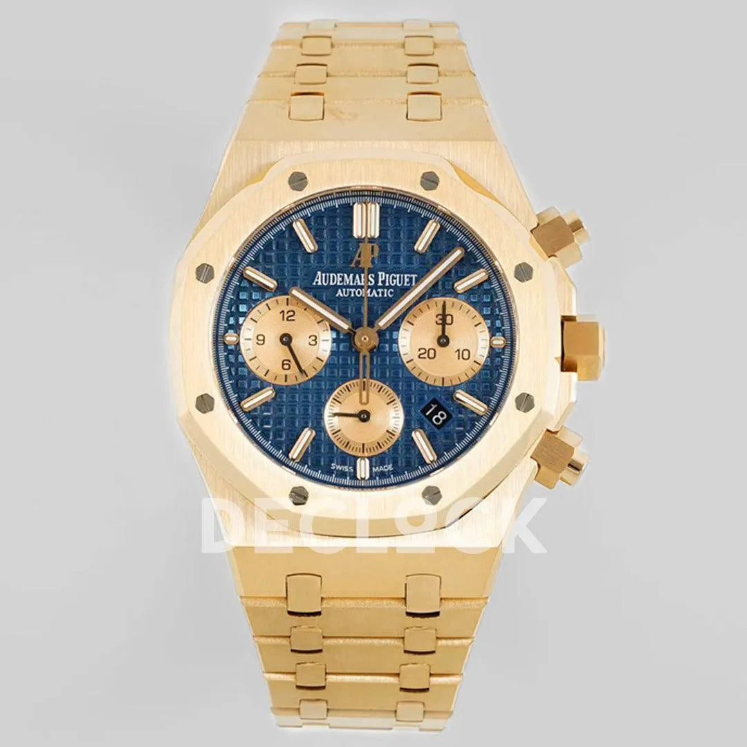 Royal Oak Self-Winding Chronograph Blue Dial in Yellow Gold