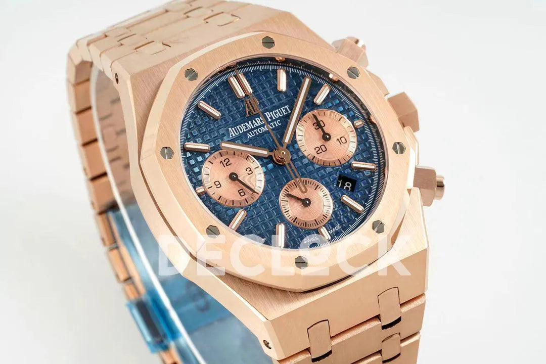 Royal Oak Self-Winding Chronograph Blue Dial in Rose Gold