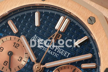 Royal Oak Self-Winding Chronograph Blue Dial in Rose Gold