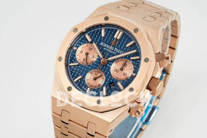 Royal Oak Self-Winding Chronograph Blue Dial in Rose Gold