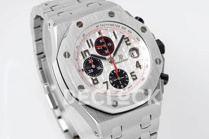 Royal Oak Offshore Self-Winding Chronograph White Numerous Dial in Steel