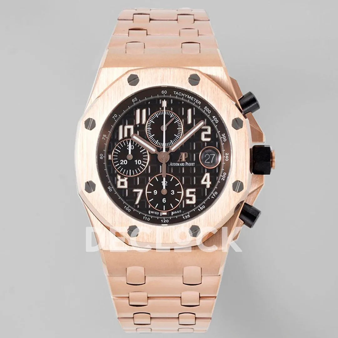 Royal Oak Offshore Self-Winding Chronograph Black Dial in Rose Gold