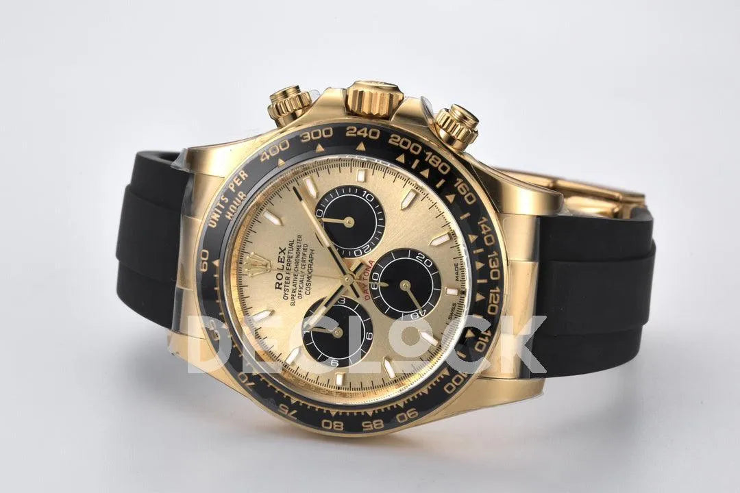 Daytona 126518LN Gold Dial in Yellow Gold on Rubber Strap