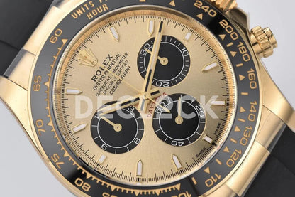 Daytona 126518LN Gold Dial in Yellow Gold on Rubber Strap