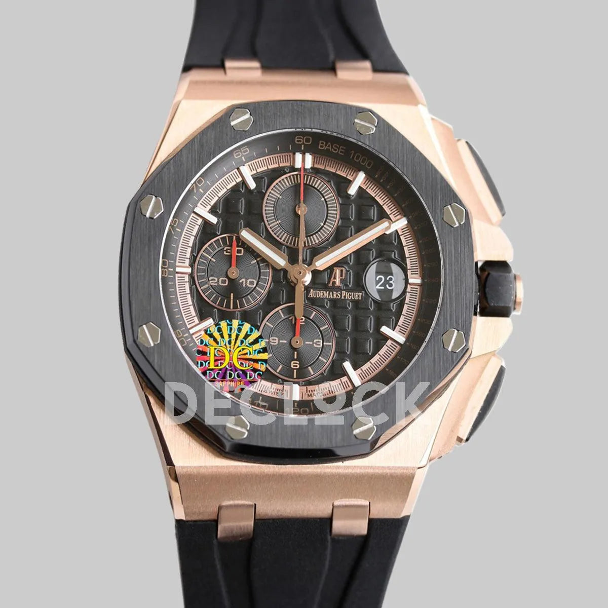 Replica Audemars Pigeut Royal Oak Offshore Novelty 44mm Black Dial in Rose Gold - Replica Watches