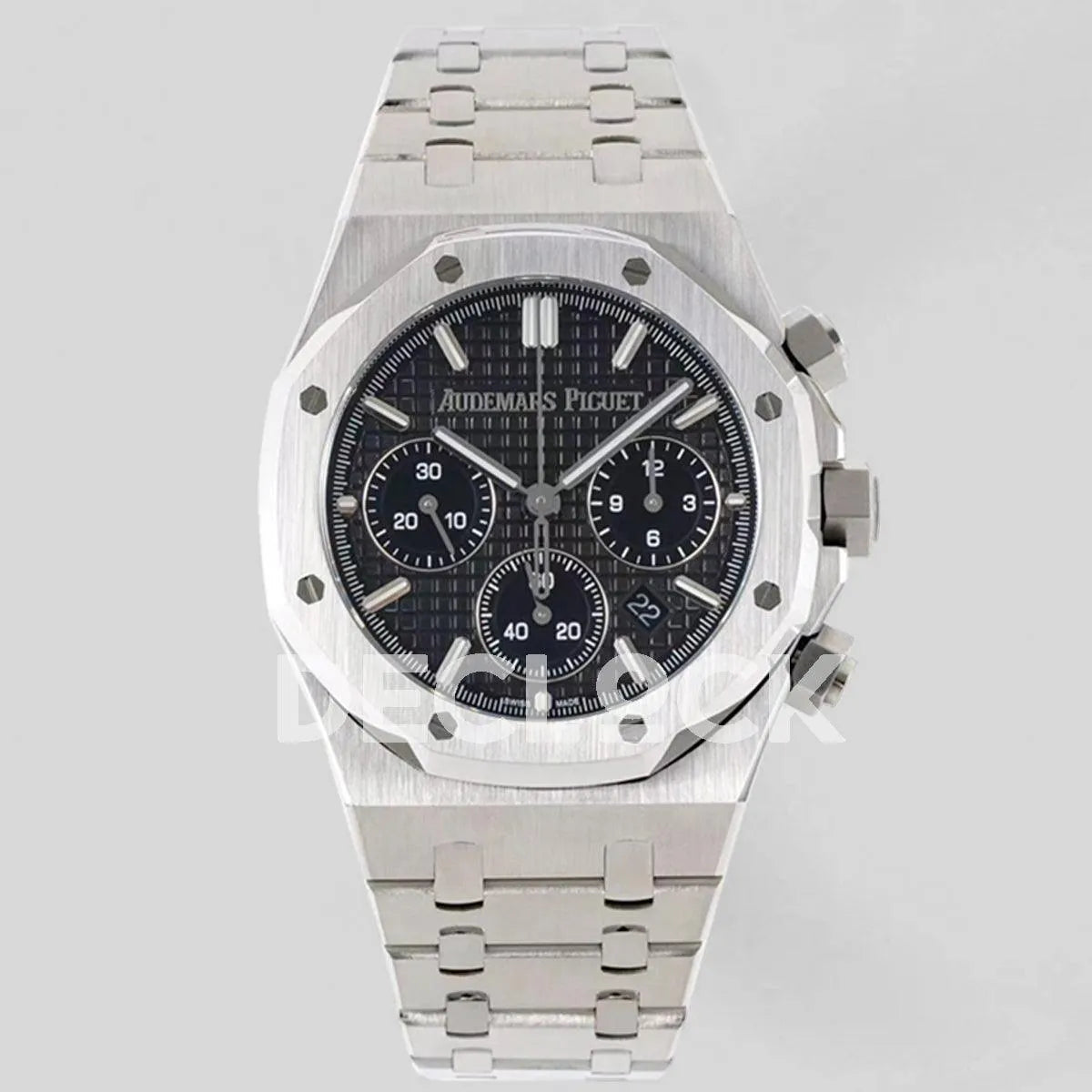 Replica Audemars Pigeut Royal Oak Self-Winding Chronograph Black Dial in Steel - Replica Watches