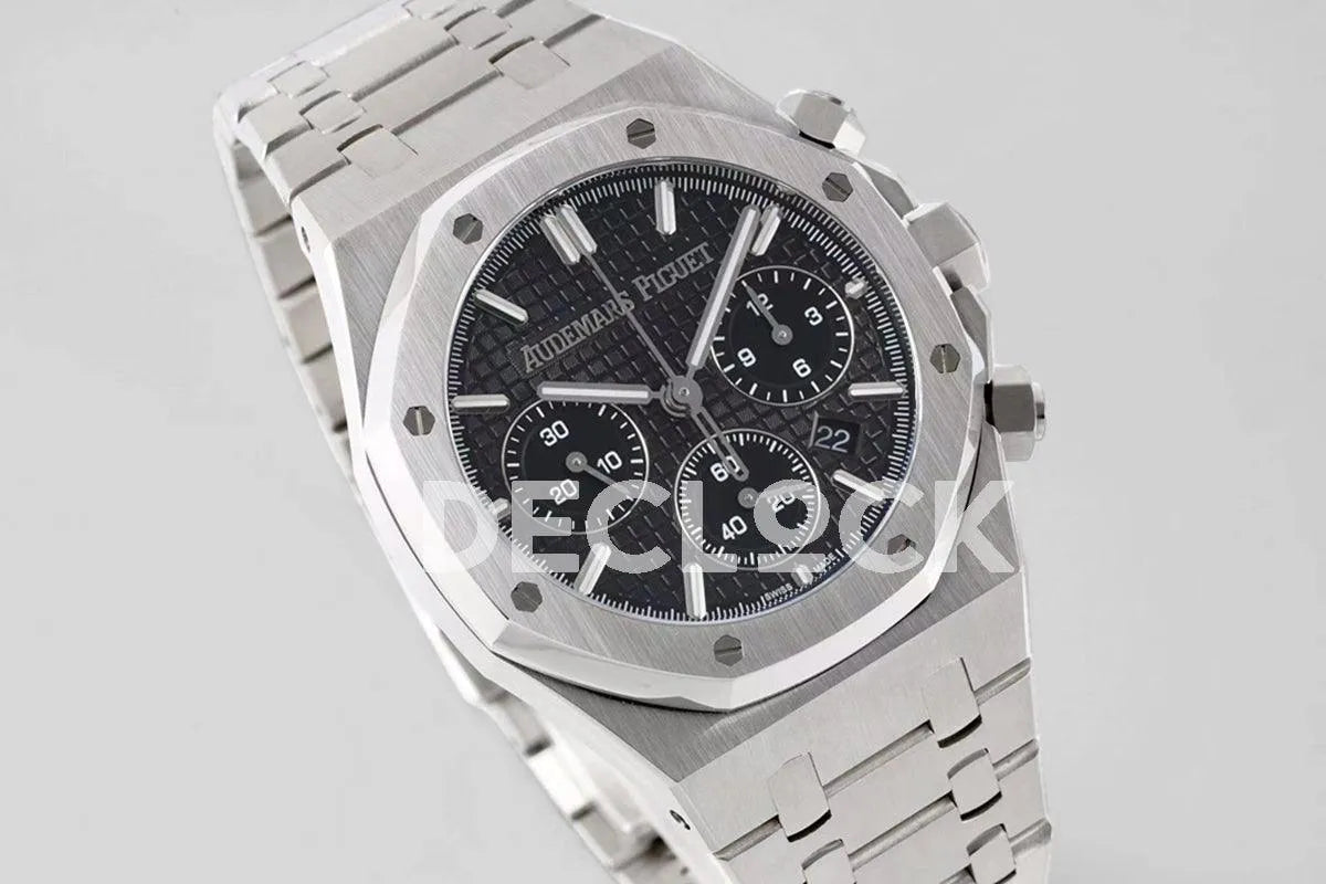 Replica Audemars Pigeut Royal Oak Self-Winding Chronograph Black Dial in Steel - Replica Watches