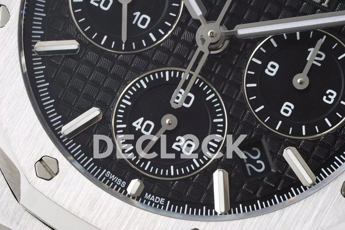 Replica Audemars Pigeut Royal Oak Self-Winding Chronograph Black Dial in Steel - Replica Watches