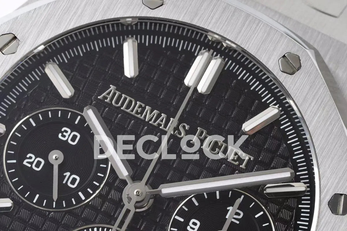 Replica Audemars Pigeut Royal Oak Self-Winding Chronograph Black Dial in Steel - Replica Watches