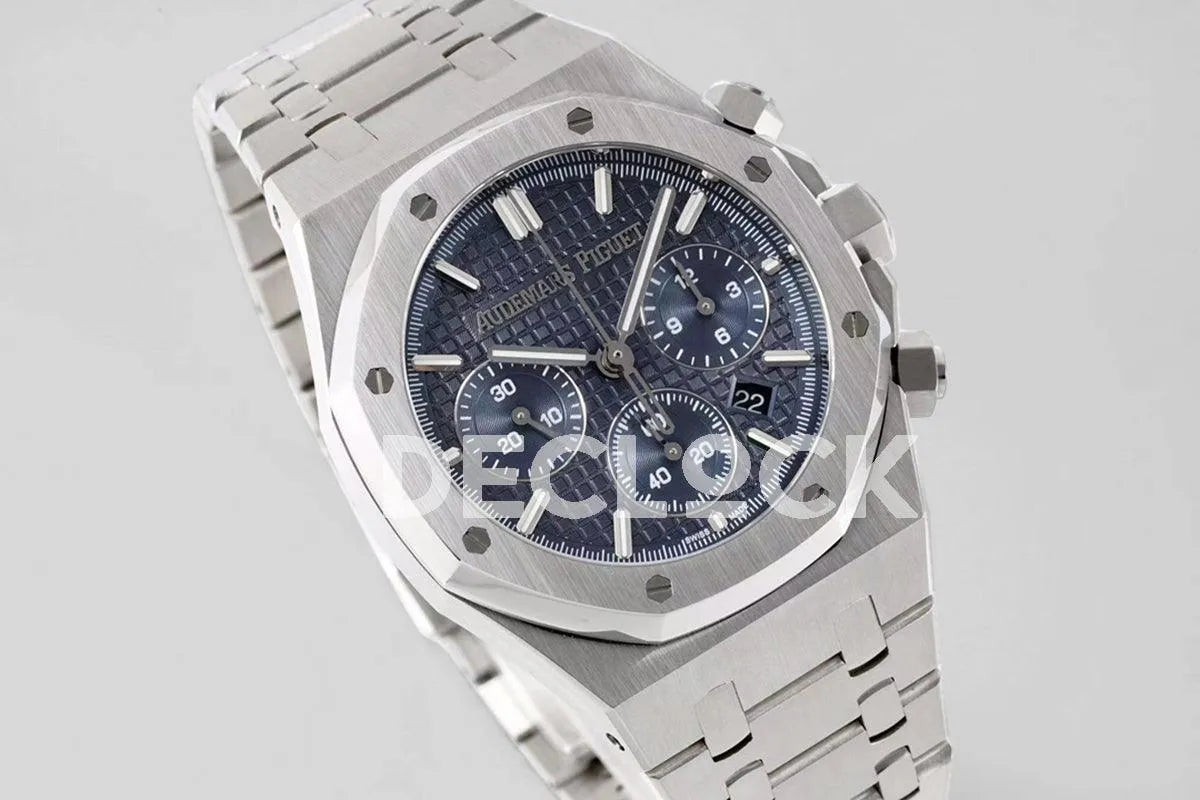 Replica Audemars Pigeut Royal Oak Self-Winding Chronograph Blue Dial in Steel - Replica Watches