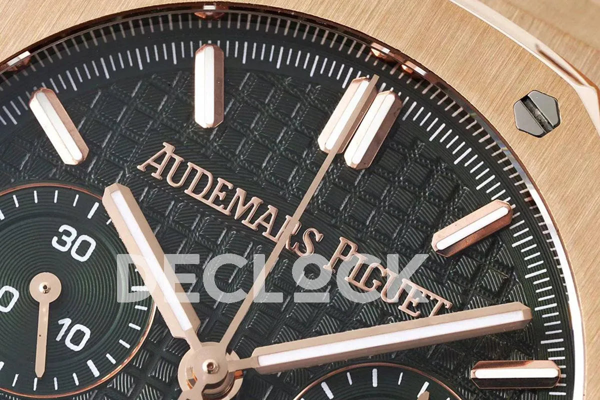 Replica Audemars Pigeut Royal Oak Self-Winding Chronograph Green Dial in Rose Gold - Replica Watches