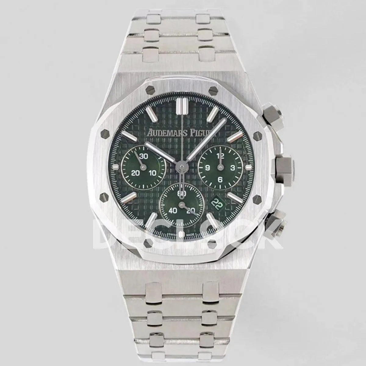 Replica Audemars Pigeut Royal Oak Self-Winding Chronograph Green Dial in Steel - Replica Watches