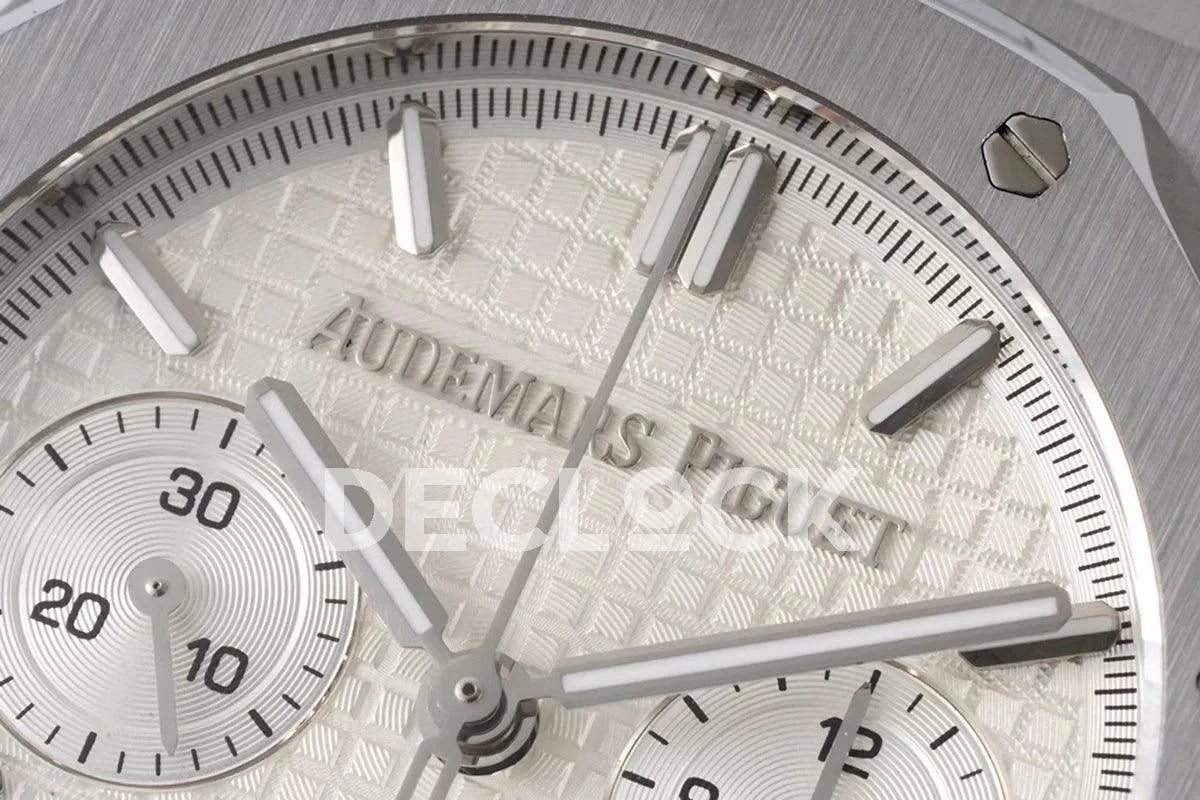 Replica Audemars Pigeut Royal Oak Self-Winding Chronograph White Dial in Steel - Replica Watches