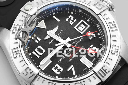 Replica Breitling Avenger II GMT Seawolf Black Dial in Steel - Replica Watches