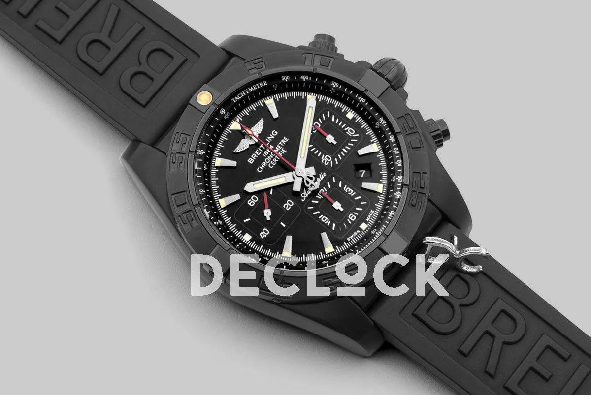 Replica Breitling Breitling Chronomat 44 Blacksteel Chronograph Black Dial in PVD - Replica Watches