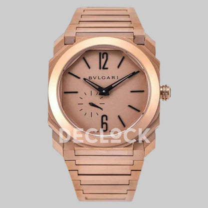 Replica Bvlgari Octo Finissimo Ref: 102912 Rose Gold Dial - Replica Watches