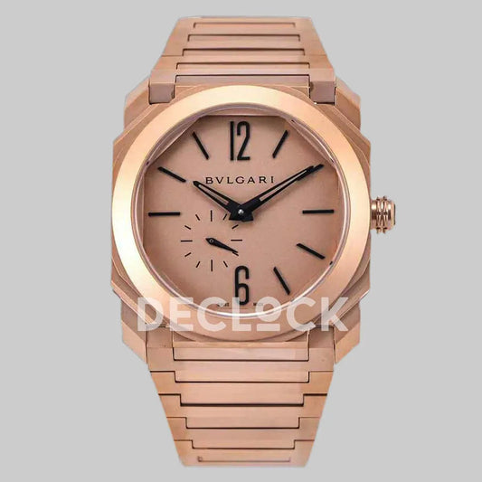 Replica Bvlgari Octo Finissimo Ref: 102912 Rose Gold Dial - Replica Watches