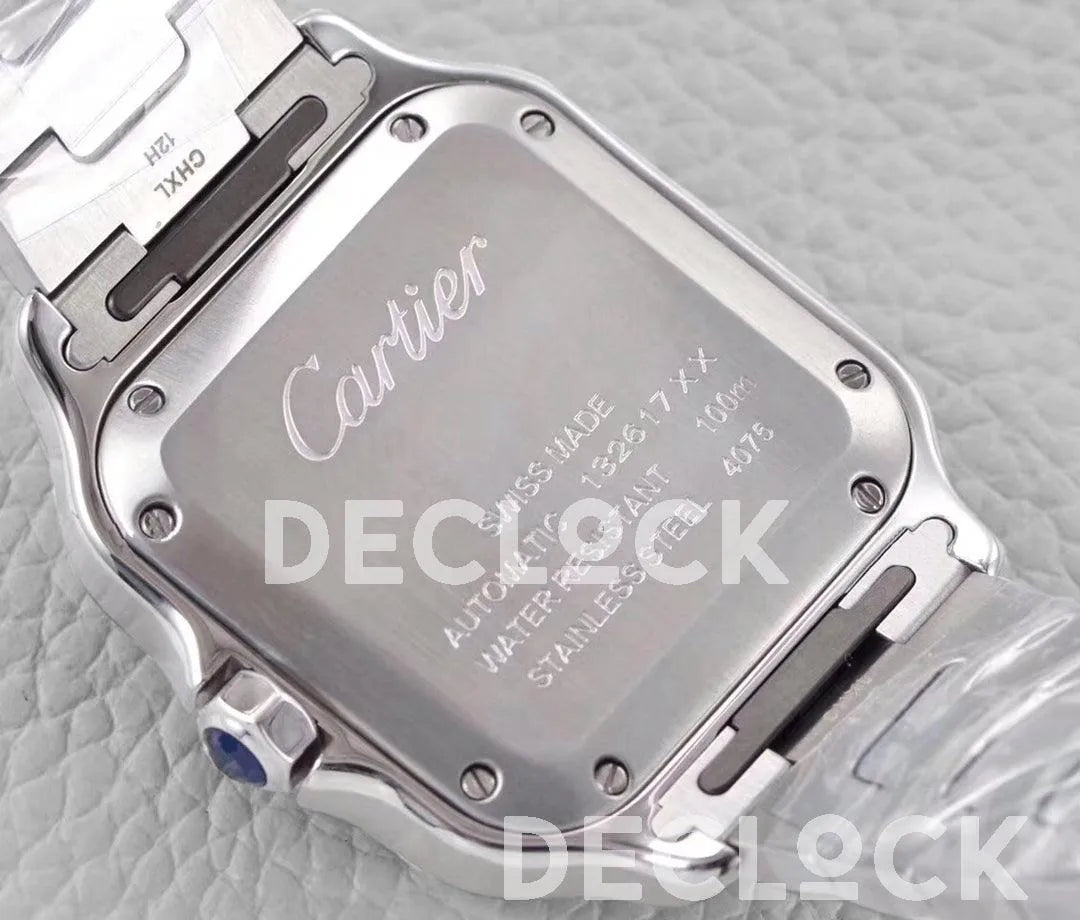 Replica Cartier Santos de Cartier 35mm White Dial in Steel - Replica Watches