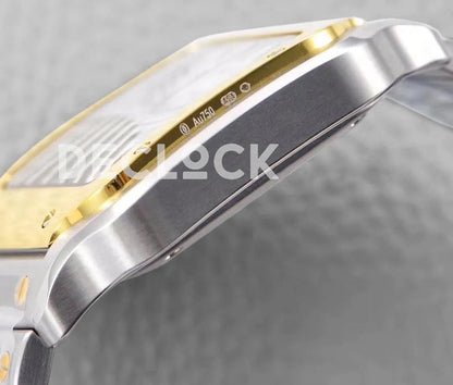 Replica Cartier Santos de Cartier 35mm White Dial in Steel/Yellow Gold - Replica Watches