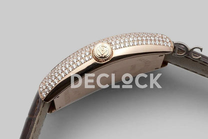 Replica Franck Muller Double Mystery Curvex in Diamond Dial on Rose Gold - Replica Watches