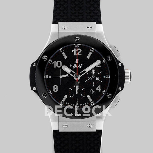 Replica Hublot Big Bang Chronograph Carbon Dial in Steel - Replica Watches