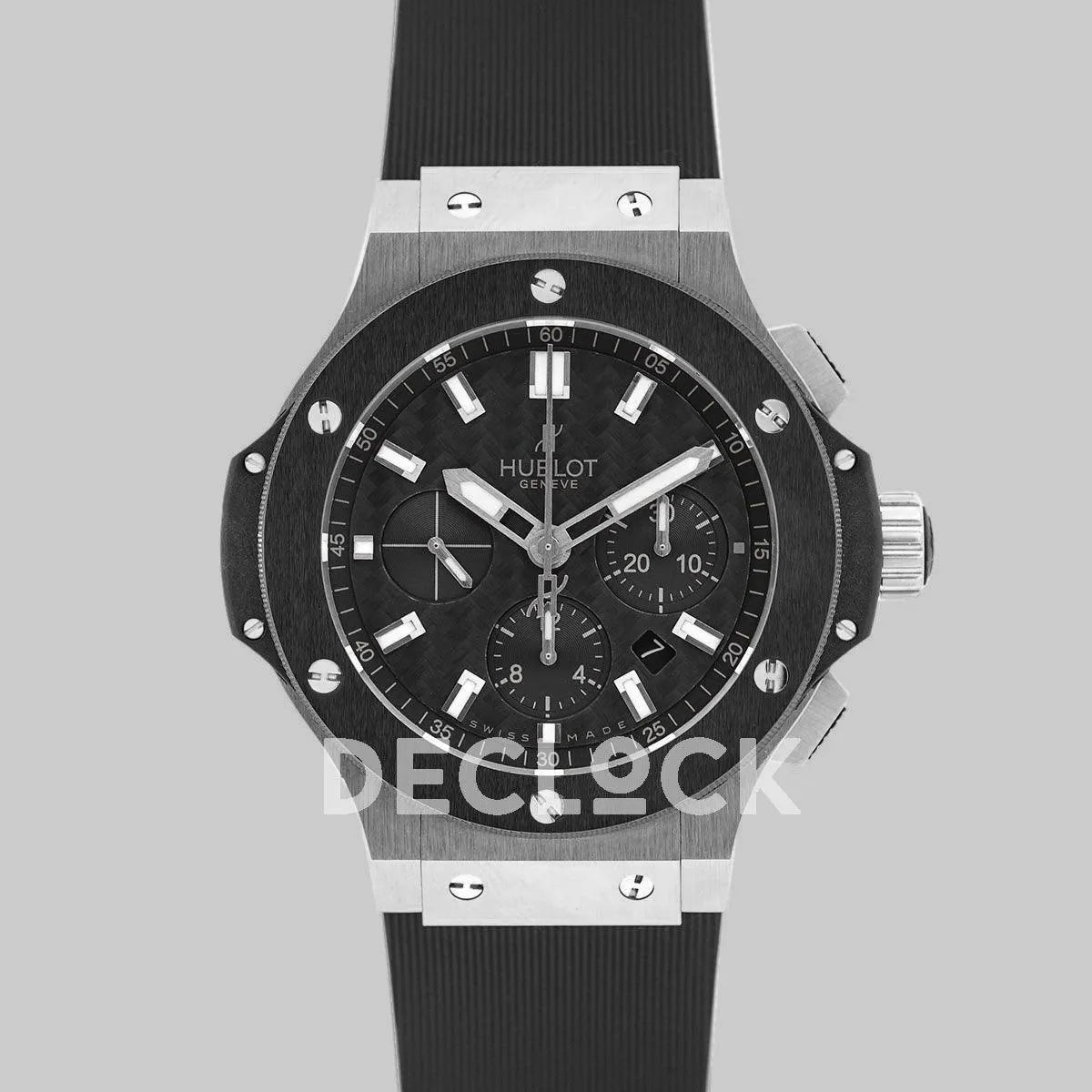 Replica Hublot Big Bang Chronograph Carbon Fibre Dial in Steel - Replica Watches