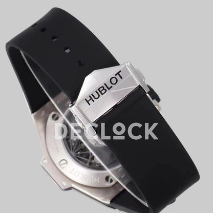 Replica Hublot Big Bang Sang Bleu II Steel on Black Rubber Strap - Replica Watches