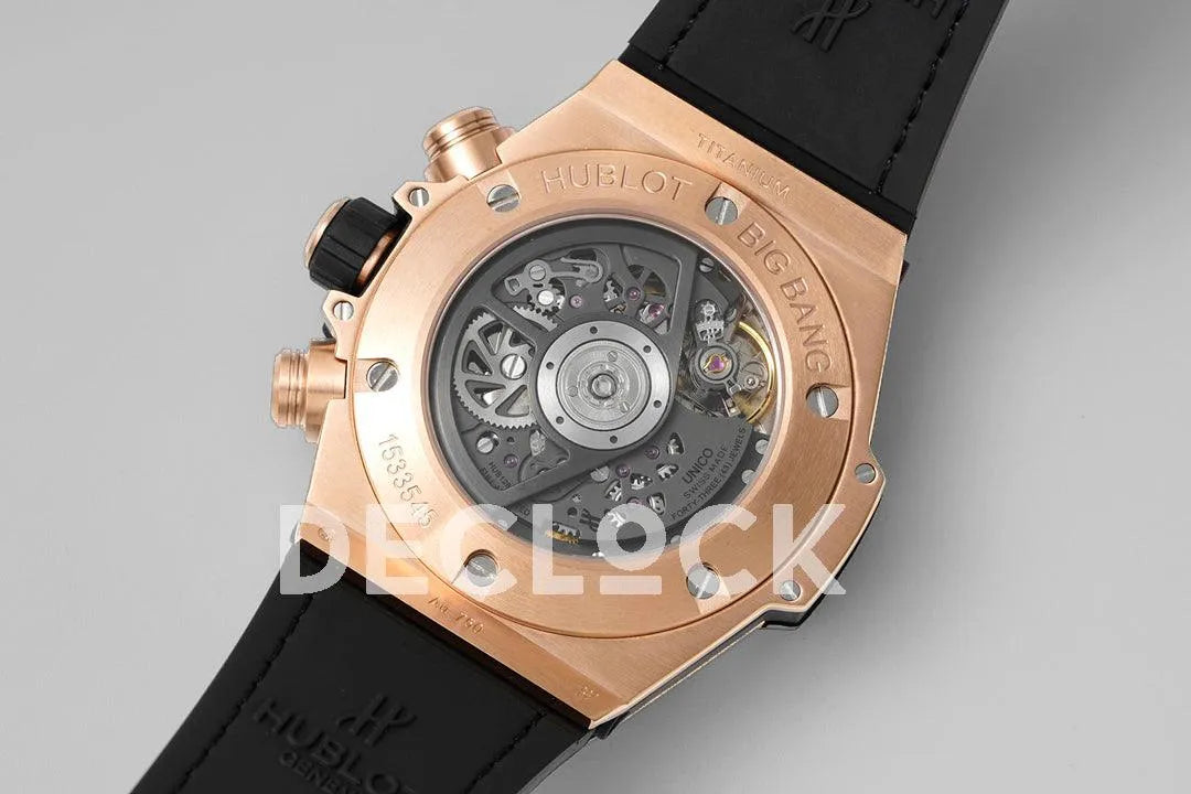 Replica Hublot Big Bang Unico Rose Gold Rainbow King Rainbow Gummy Strap - Replica Watches