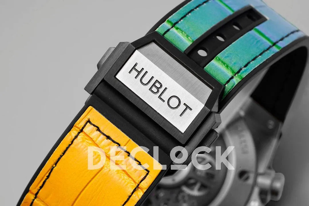 Replica Hublot Big Bang Unico Steel Rainbow King Rainbow Gummy Strap - Replica Watches