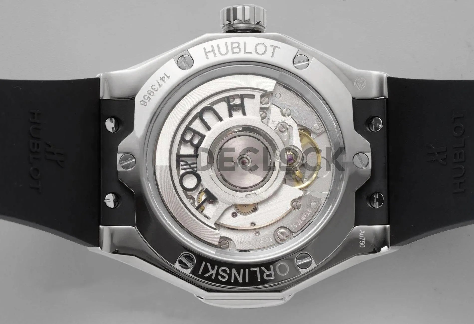 Replica Hublot Classic Fusion Orlinski Steel in Black Faceted Dial on Black Rubber Strap - Replica Watches