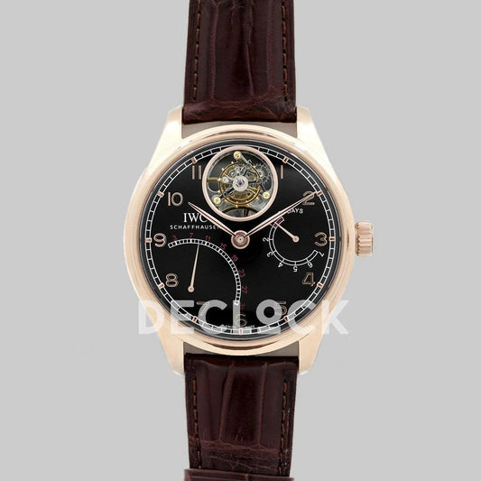 Replica IWC Portuguese Tourbillon Mystère Rétrograde IW504401 in Rose Gold - Replica Watches