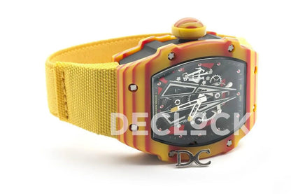 Replica Richard Mille RM 027-03 Tourbillon Rafael Nadal on Yellow Elastic Band - Replica Watches