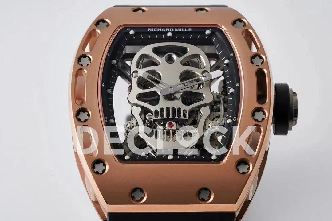 Replica Richard Mille RM 052-01 Tourbillon Skull in Rose Gold - Replica Watches