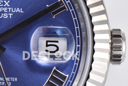 Replica Rolex Datejust 36/41 126334 Azzurro Blue Dial Roman Markers on Jubilee Bracelet - Replica Watches