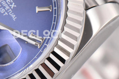 Replica Rolex Datejust 36/41 126334 Azzurro Blue Dial Roman Markers on Jubilee Bracelet - Replica Watches