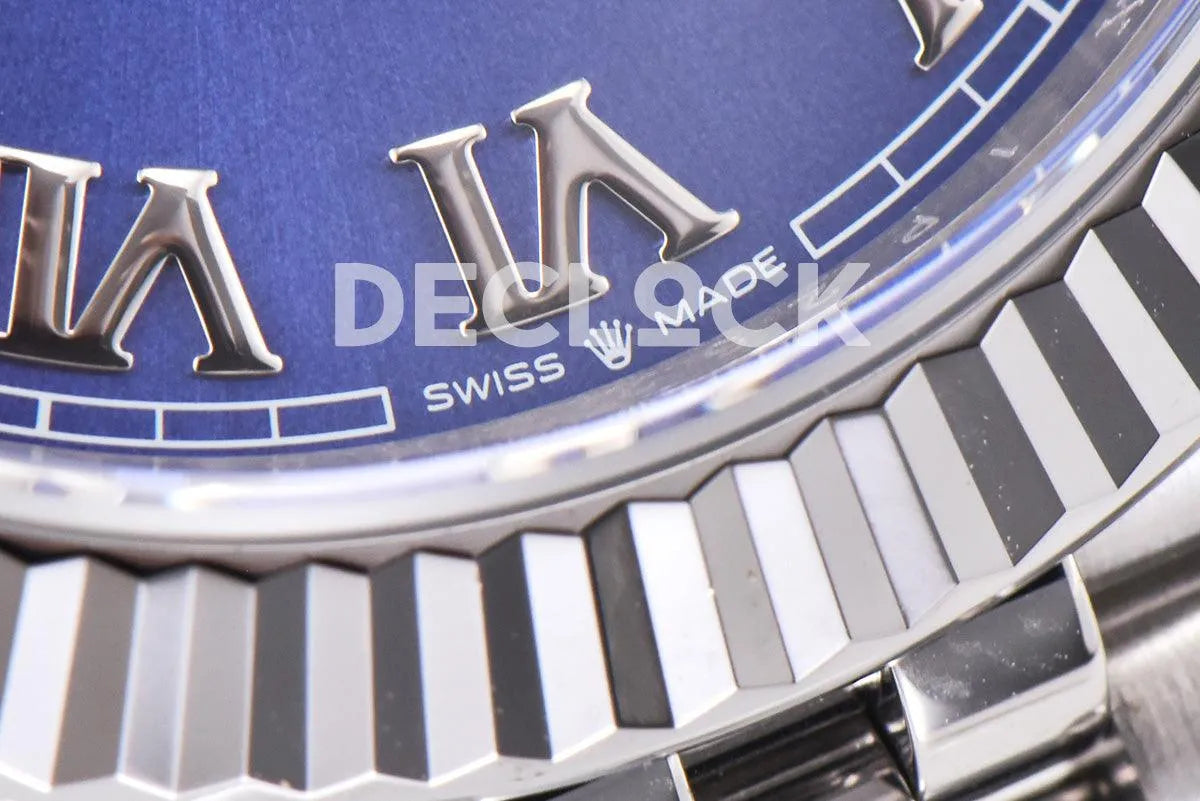 Replica Rolex Datejust 36/41 126334 Azzurro Blue Dial Roman Markers on Jubilee Bracelet - Replica Watches