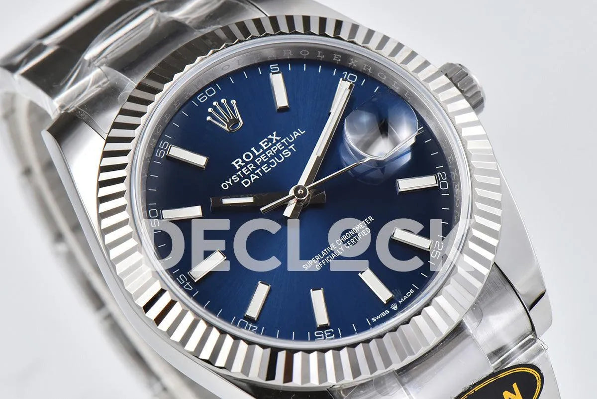 Replica Rolex Datejust 36/41 126334 Blue Dial Stick Markers on Oyster Bracelet - Replica Watches