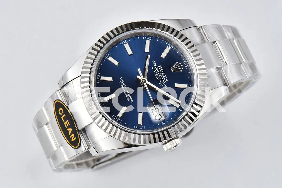 Replica Rolex Datejust 36/41 126334 Blue Dial Stick Markers on Oyster Bracelet - Replica Watches