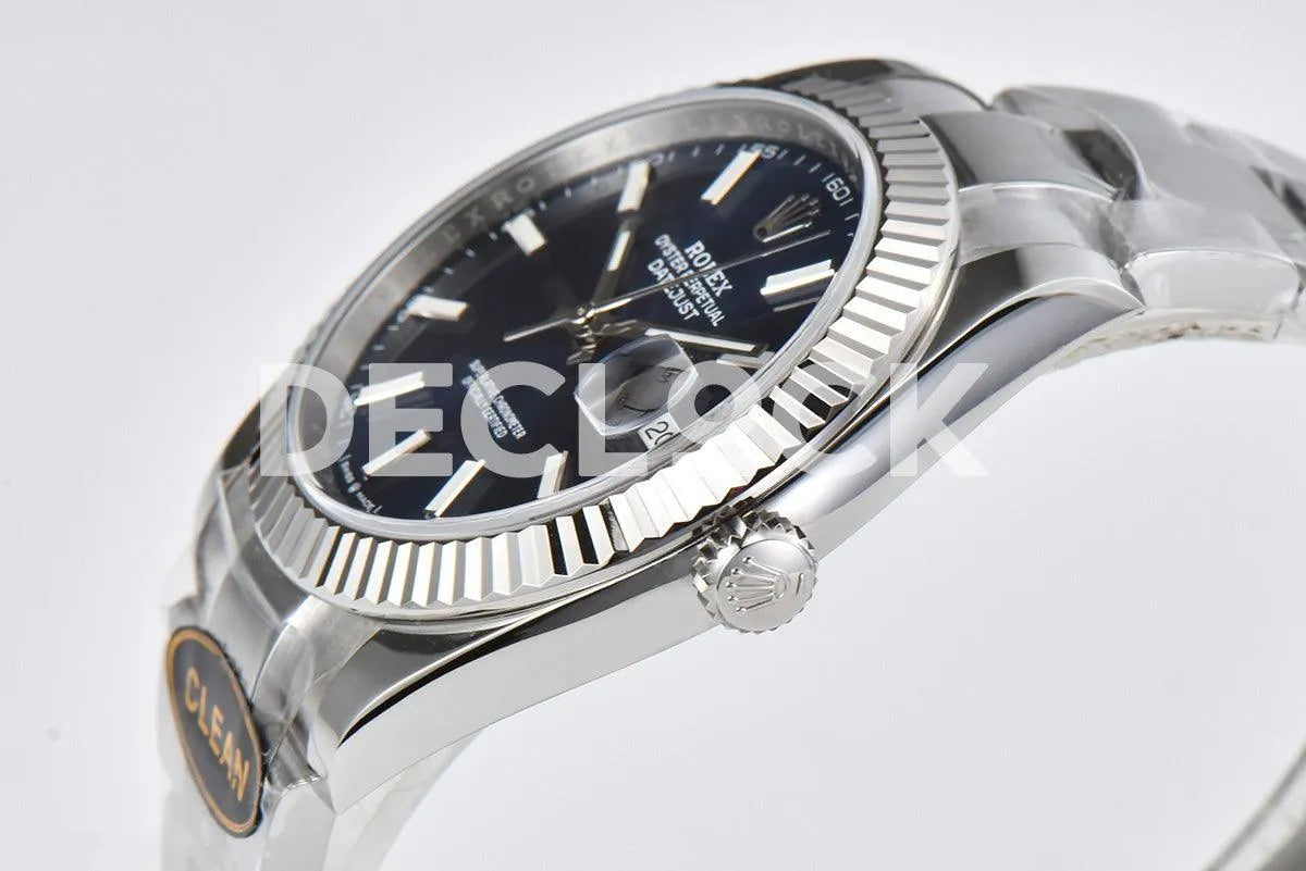 Replica Rolex Datejust 36/41 126334 Blue Dial Stick Markers on Oyster Bracelet - Replica Watches