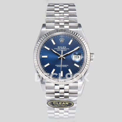 Replica Rolex Datejust 36/41 126334 Bright Blue Dial Stick Markers on Jubilee Bracelet - Replica Watches