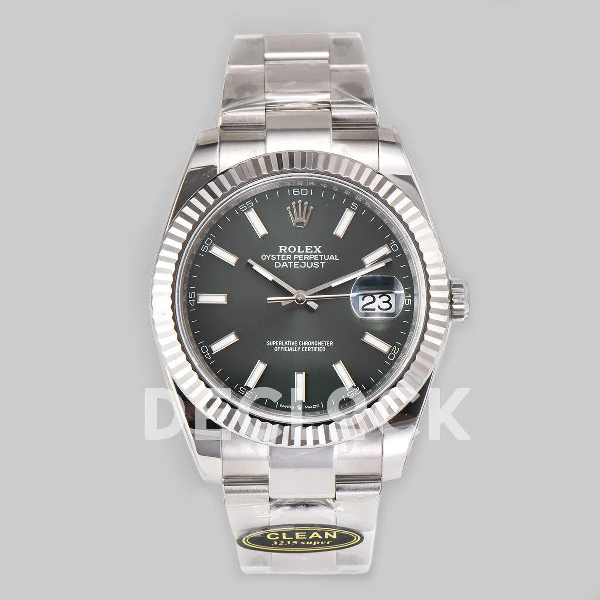 Replica Rolex Datejust 36/41 126334 Mint Green Dial Stick Markers on Oyster Bracelet - Replica Watches