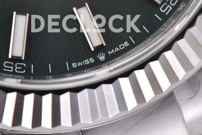 Replica Rolex Datejust 36/41 126334 Mint Green Dial Stick Markers on Oyster Bracelet - Replica Watches