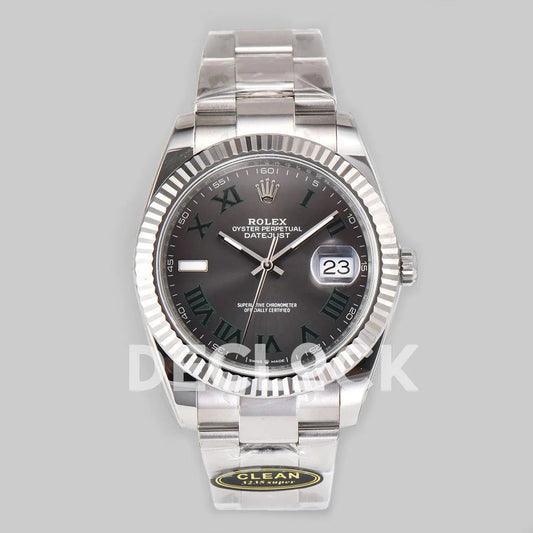 Replica Rolex Datejust 36/41 126334 Slate Dial Stick Markers on Oyster Bracelet - Replica Watches