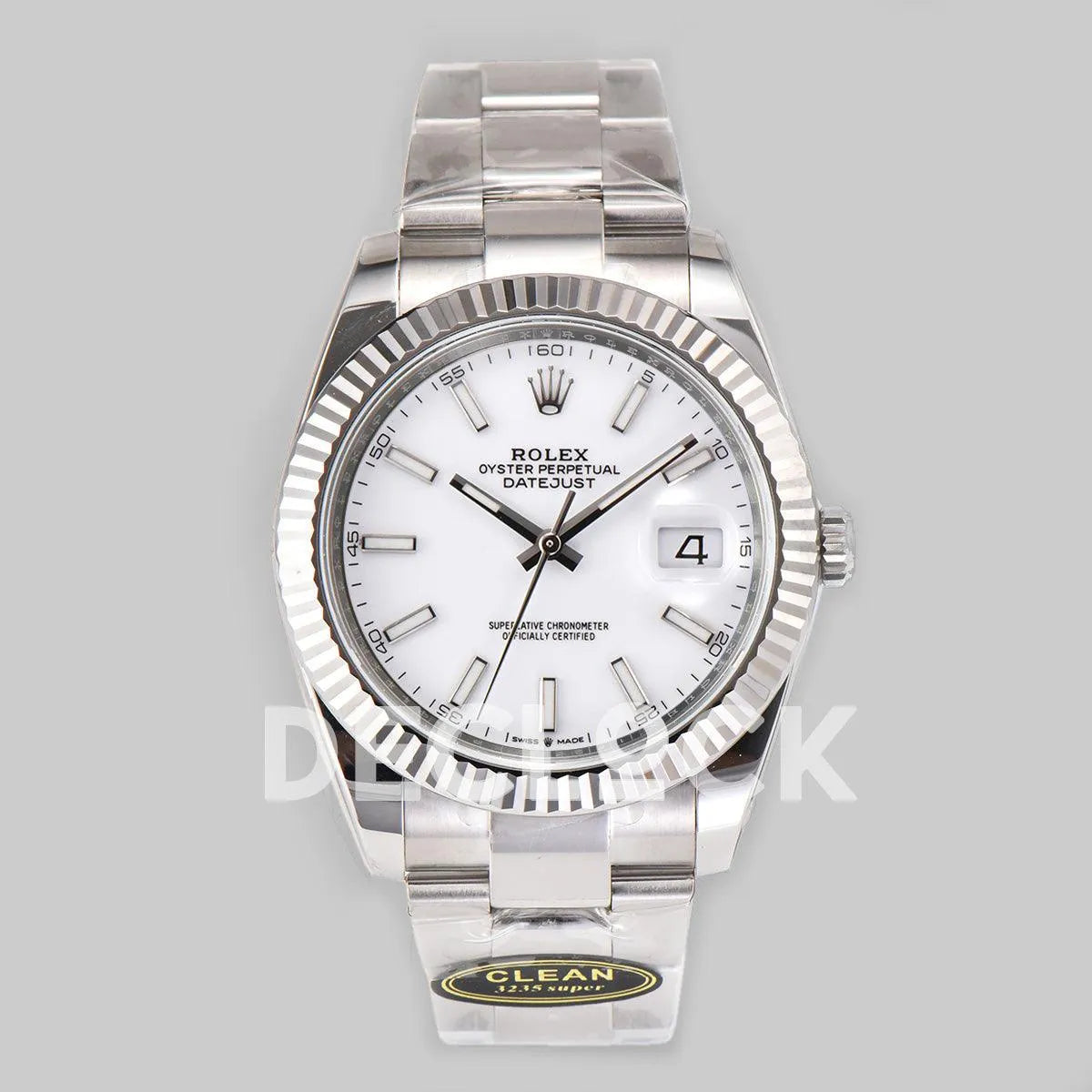 Replica Rolex Datejust 36/41 126334 White Dial Stick Markers on Oyster Bracelet - Replica Watches