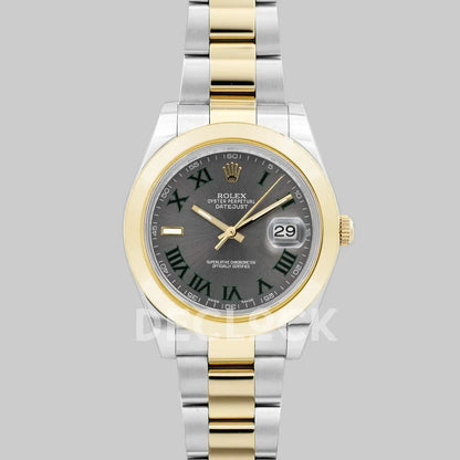 Replica Rolex Datejust II 36/41 111497 Silver Dial in Gold/Steel with Roman Markers with Oyster Bezel - Replica Watches